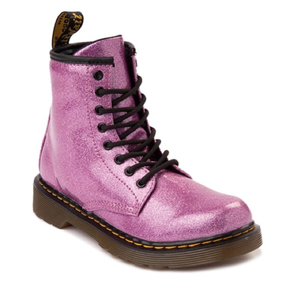 📦SOLD📦 Dr. Martens 1460 8-Eye Glitter Boots. Size 3. Little girls. Color Pink